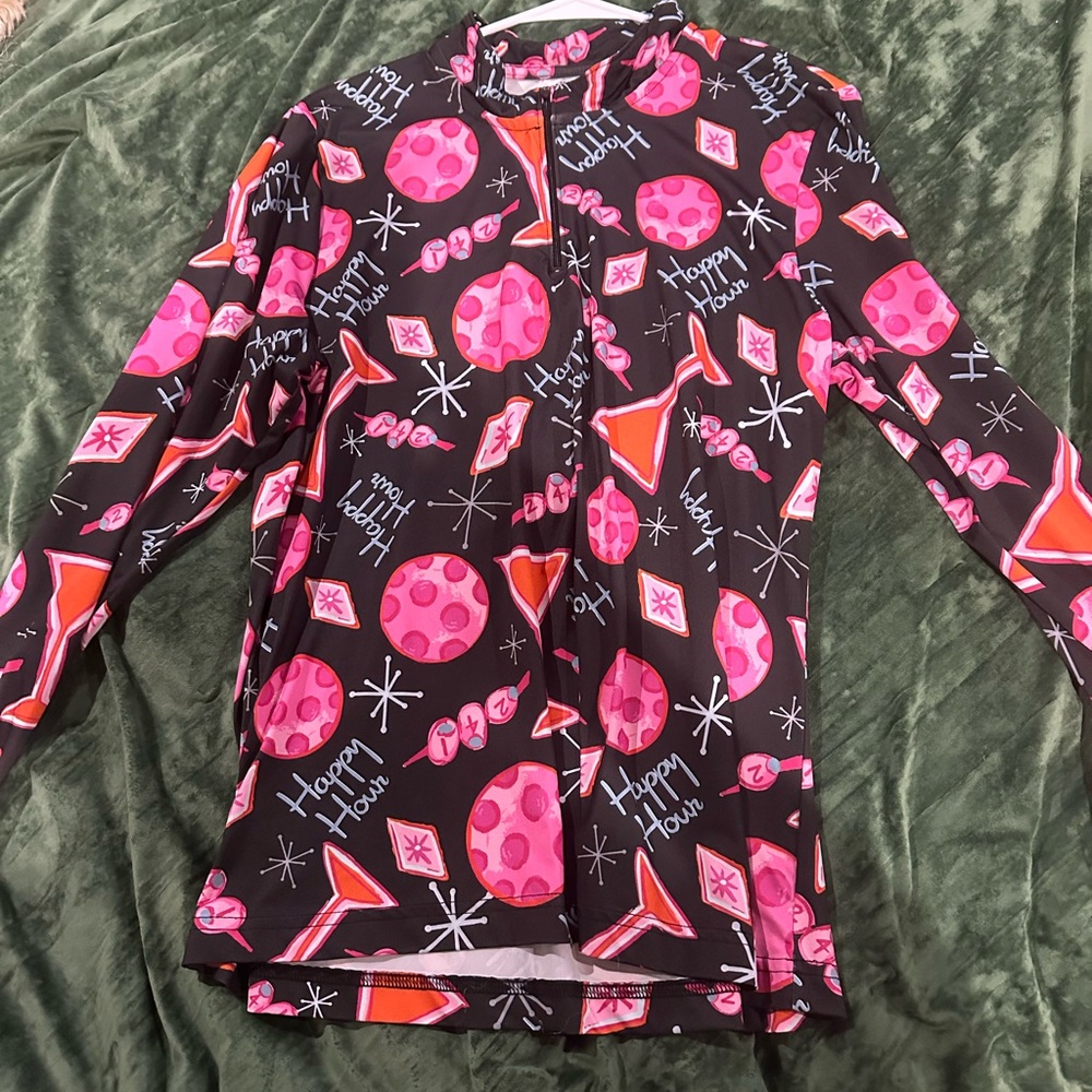 Darling Bella Bella sports, quarter zip pull over!’ darling pickle ball pattern